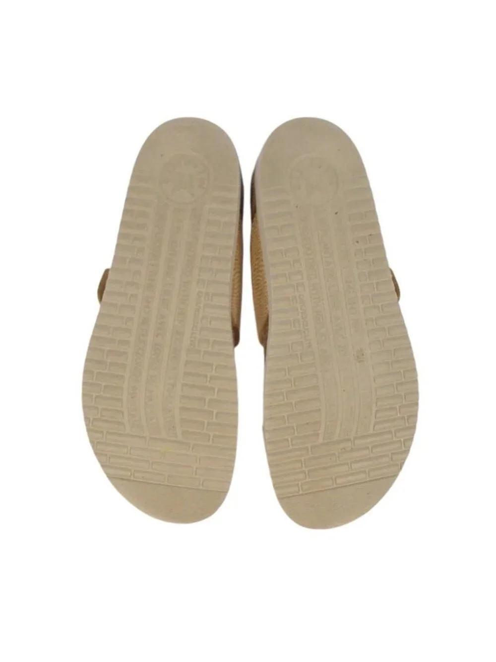 MEPHISTO Helen $175 Metallic Gold 'Sand Havana' Sandals 37/7 - Made in FRANCE - Picture 7 of 8